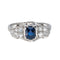 Bague 54 Bague Platine Saphir, Diamant 58 Facettes 4425766CN