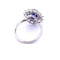 Bague 55 Bague en or blanc avec tanzanite et diamants 58 Facettes