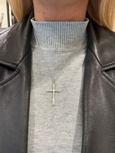 Pendentif Art déco - Pendentif croix or blanc et diamants 58 Facettes 1.0001827/1