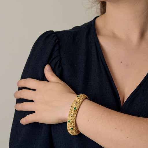 Bracelet Bracelet en Or jaune & blanc 18k 58 Facettes TRO0857