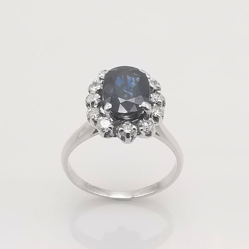 Bague 52 Bague en or saphir et diamants 58 Facettes