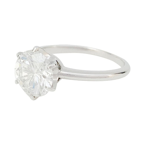 Bague 53 Solitaire platine et diamant, 2,23 carats. 58 Facettes 31441