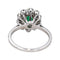 Bague 48 Bague  Marguerite Or blanc Emeraude, Diamant 58 Facettes 4745027CN