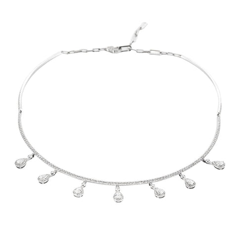 Collier Collier MESSIKA model "Sofia" en or blanc et diamants. 58 Facettes