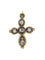 Pendentif Pendentif ancien croix or argent diamant table diamants taille rose 58 Facettes J335