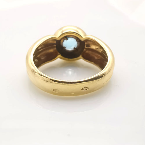 Bague 55 Bague en or jaune topaze 58 Facettes