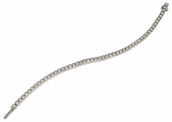 Bracelet Bracelet-bracelet tennis en or blanc, diamants naturels 4,29 ct 58 Facettes XG-900088