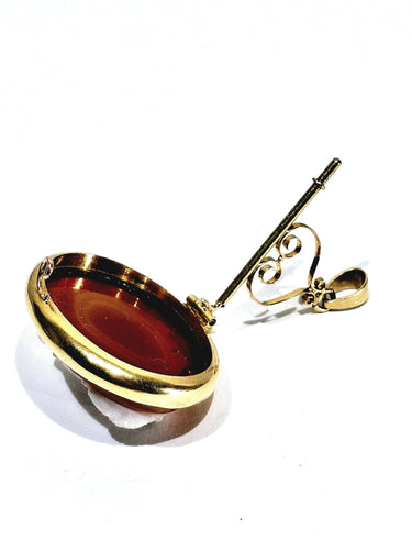 Pendentif Pendentif Broche Camée or rose, agate 58 Facettes