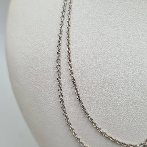 Halsband kedja i 18 karat vitt guld 58 Facettes