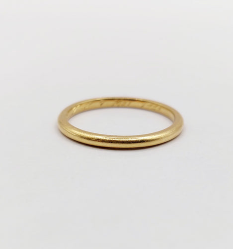 Bague 56 Bague jonc Alliance antique or jaune 18k stacker (circa 1929) 58 Facettes A06009