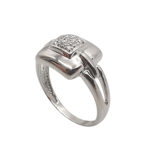 Bague 56 Bague or blanc & diamants 58 Facettes