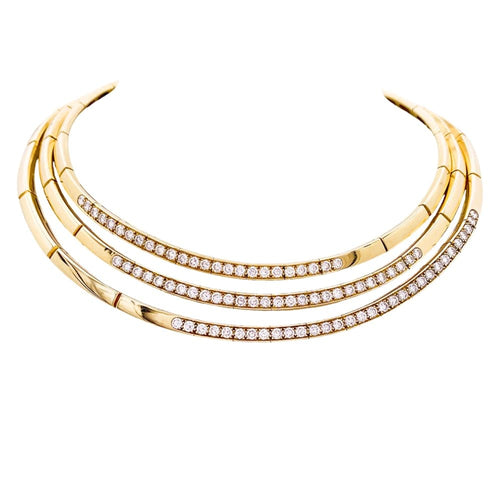 Collier Collier Van Cleef & Arpels, or jaune et diamants. 58 Facettes 34852