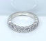 Bague 49 Demie alliance or blanc et diamants 58 Facettes AB635