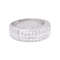 Bague 53 Bague pavage or blanc, diamants princesse. 58 Facettes 33993