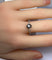 Bague 52.5 Bague solitaire or blanc, diamants blancs et diamants noirs. 58 Facettes AB509