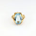 Bague 57 Bague or jaune et aigue-marine 58 Facettes 31220