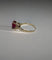Bague 57.5 Solitaire or jaune Rubis 58 Facettes LP493/15