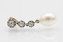 Boucles d'oreilles Boucles d'oreilles vintage classiques avec diamants et perles, première moitié du XXe siècle 58 Facettes 11391