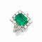 Bague 53 Bague émeraude de Colombie "Merveilleuse" - platine, diamants et émeraude - certifiée 58 Facettes 227