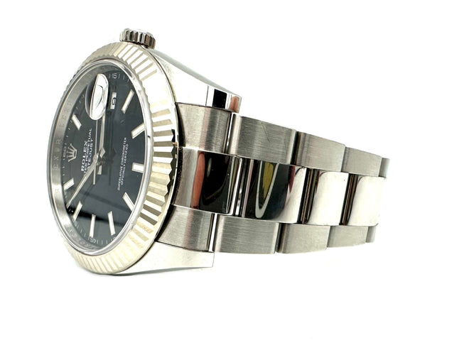 Montre ROLEX - Collection "Datejust 41mm", montre acier et or blanc (full set) 58 Facettes