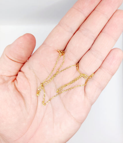 Chaine vintage française or jaune, mailles forçat 58 Facettes A06211