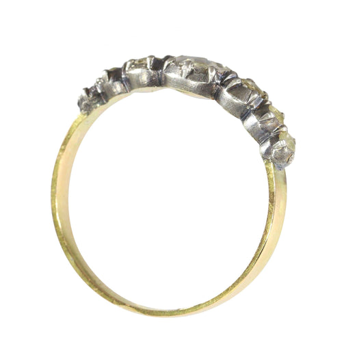 Bague 61 Bague victorienne romantique en diamants intemporelle des années 1840 58 Facettes 24137-0127