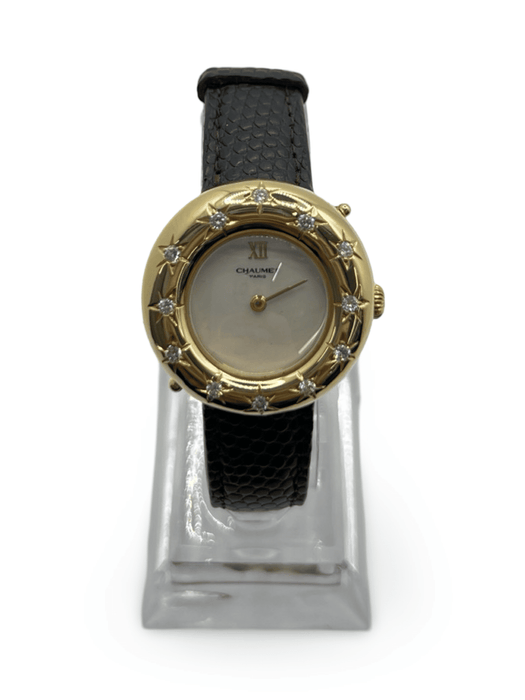 Montre CHAUMET - Anneau or jaune diamants Modèle Unique 58 Facettes