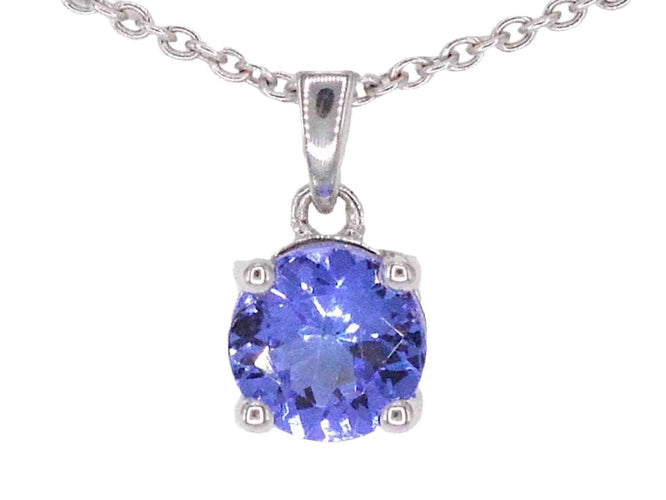 Pendentif Pendentif en or blanc avec tanzanite 58 Facettes 2199