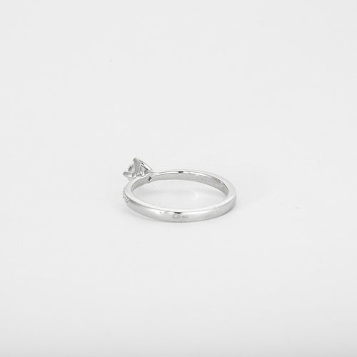 Bague 54 Solitaire or blanc avec diamants 58 Facettes 3121192