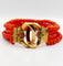 Bracelet Bracelet or jaune, rangs de perles de corail (circa 1880) 58 Facettes A06367