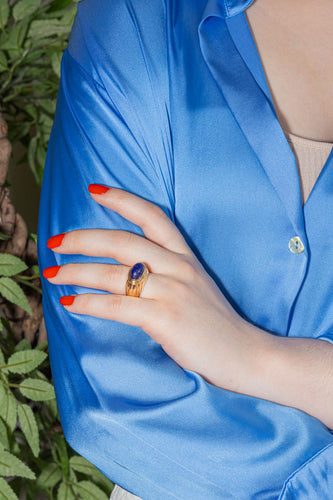 Bague 55 Bague Or jaune Lapis lazuli 58 Facettes 4148027RV