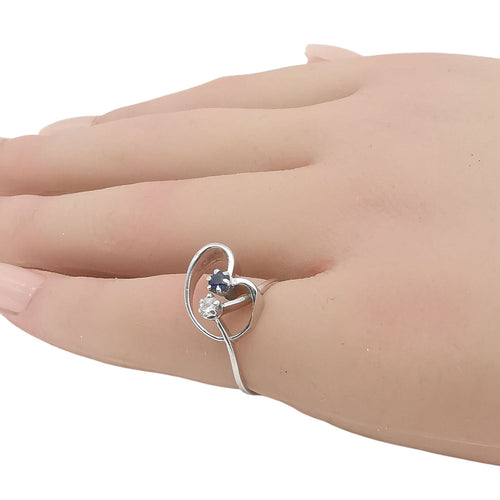 Bague 48 Bague saphir et diamant 58 Facettes