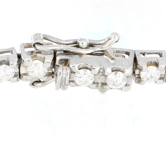 Bracelet Bracciale en or blanc 18 carats avec diamants et émeraude 58 Facettes