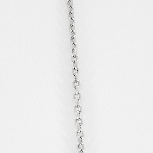 Collier Chaîne en or blanc et pendentif coeur diamants 58 Facettes ARL0760