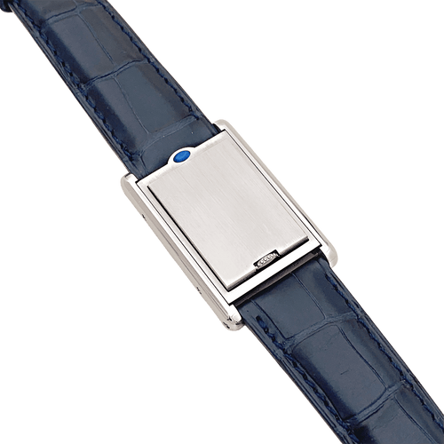 Montre Montre Cartier, "Tank Basculante", acier, cuir. 58 Facettes 34713