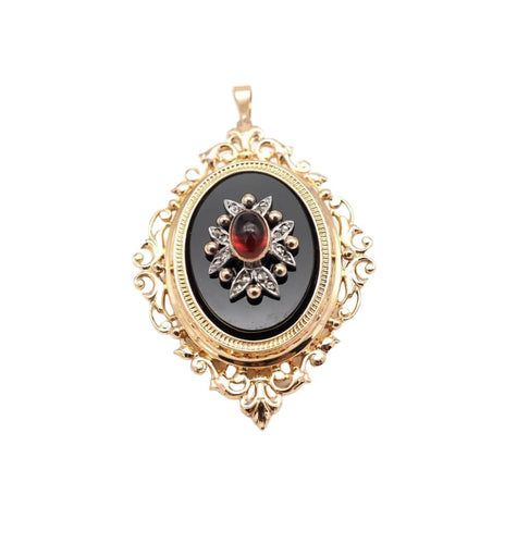 Pendentif Pendentif Nap 3, or jaune, grenat et onyx 58 Facettes