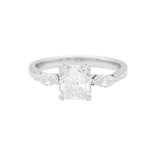 Bague 53 Bague or blanc, diamant 1,08 carat. 58 Facettes 33536