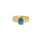 Bague 54 Bague en or jaune, saphir et diamants 58 Facettes
