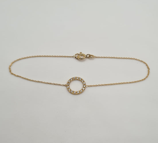 Bracelet Bracelet or jaune serti de diamants naturels 58 Facettes