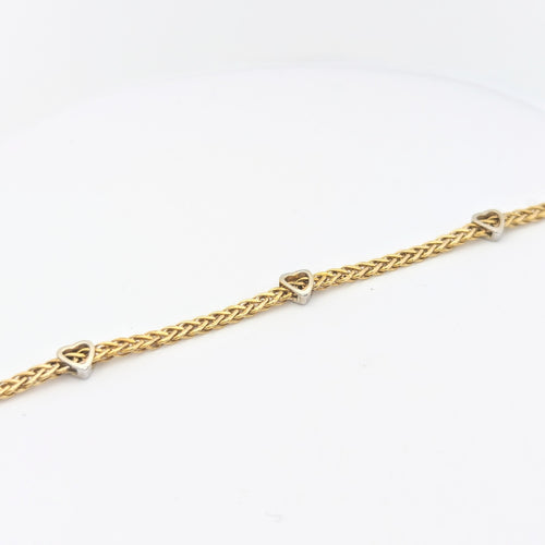 Bracelet Bracelet cœurs en or jaune et diamants 58 Facettes 29810