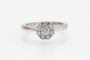 Bague 51 Bague contemporaine en or blanc sertie de diamants. 58 Facettes 10322