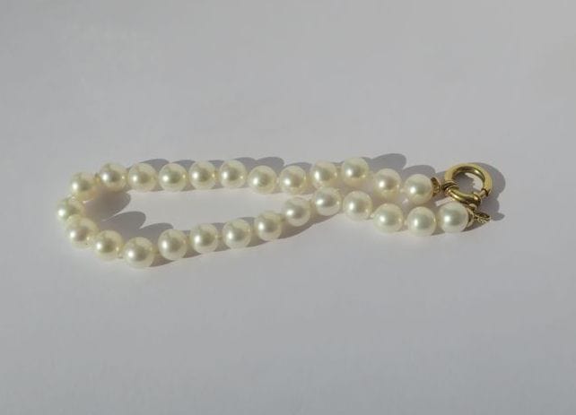 Bracelet Bracelet perles, fermoir anneau marin 58 Facettes