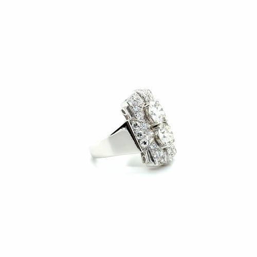 Bague 56 Art déco - Bague platine - diamants 3,72 carats 58 Facettes 1.0000795/5