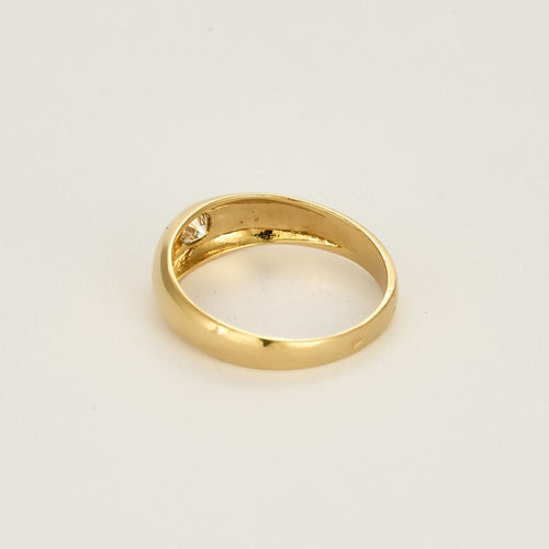 Bague 60,5 Bague jonc en or jaune et diamant 58 Facettes SOI3479