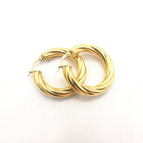 Boucles d'oreilles Boucles d'oreilles créoles or jaune 58 Facettes