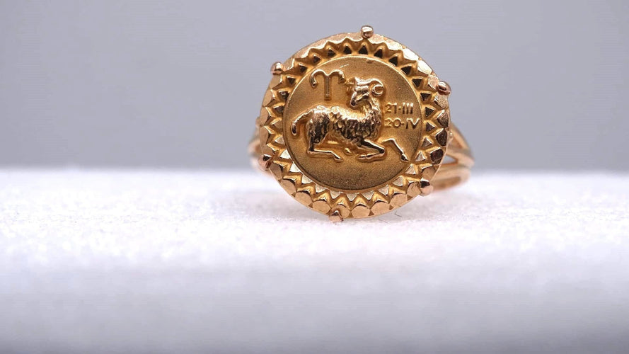 Bague Bague or Bélier 58 Facettes 12408