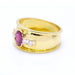 Bague 54 Bague en or jaune avec rubis ovale et diamants 58 Facettes N102932EJ