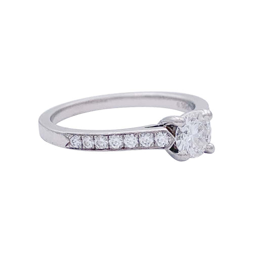 Bague 47 Bague solitaire Piaget, "Limelight", platine, diamants. 58 Facettes 33116