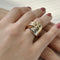 Bague Anello 3 ori a fascia 58 Facettes 28296