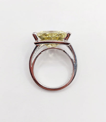 Bague 50 MAUBOUSSIN - Bague "Mes couleurs à toi" or blanc, citrine troïdia et diamants 58 Facettes A06276